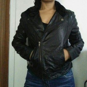 H&m faux leather motor jacket